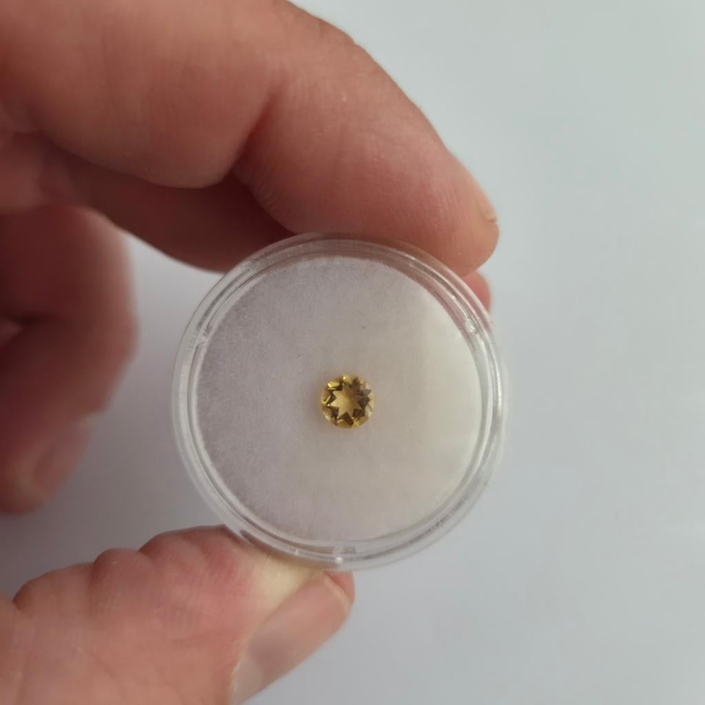 Mooie gebrande facet geslepen Citrine citrien., Ophalen of Verzenden, Mineraal