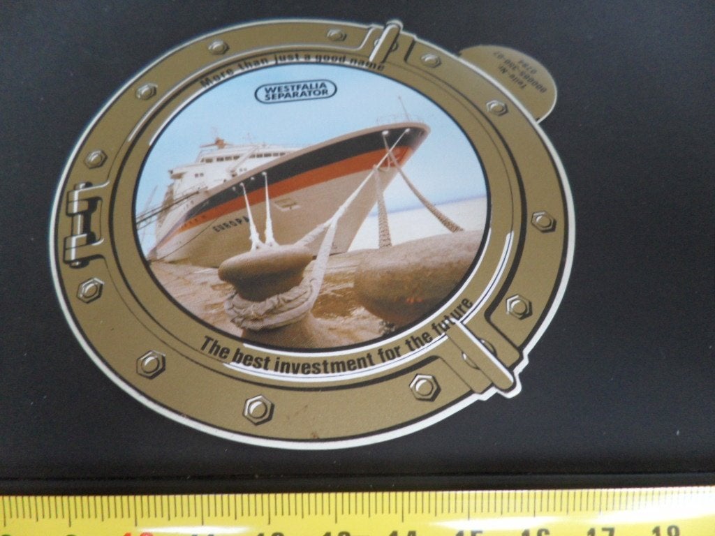 sticker schip patrijspoort WESTFALIA SEPARATOR, Verzamelen, Ophalen of Verzenden, Zo goed als nieuw