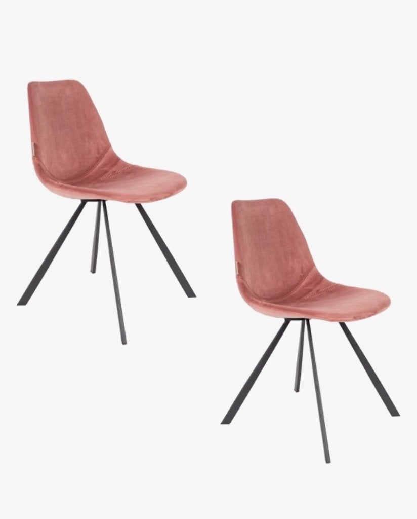 Dutch bone velvet stoel  roze, Ophalen, Overige materialen, Overige kleuren, Zo goed als nieuw