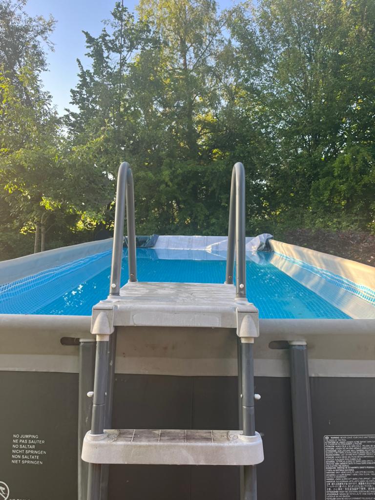 Buitenzwembad merk intex met toebehoren., Tuin en Terras, Zwembaden, Ophalen, Gebruikt, 200 tot 300 cm, 80 tot 120 cm