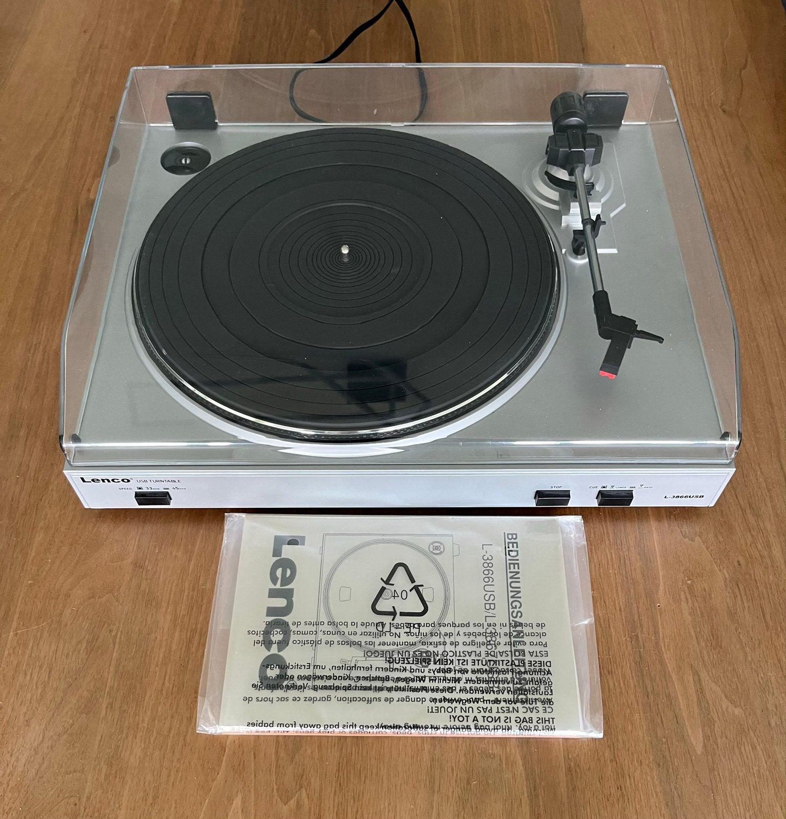 Lenco L-3866USB Platenspeler - Zo goed als nieuw, Overige merken, Ophalen of Verzenden, Zo goed als nieuw, USB-aansluiting