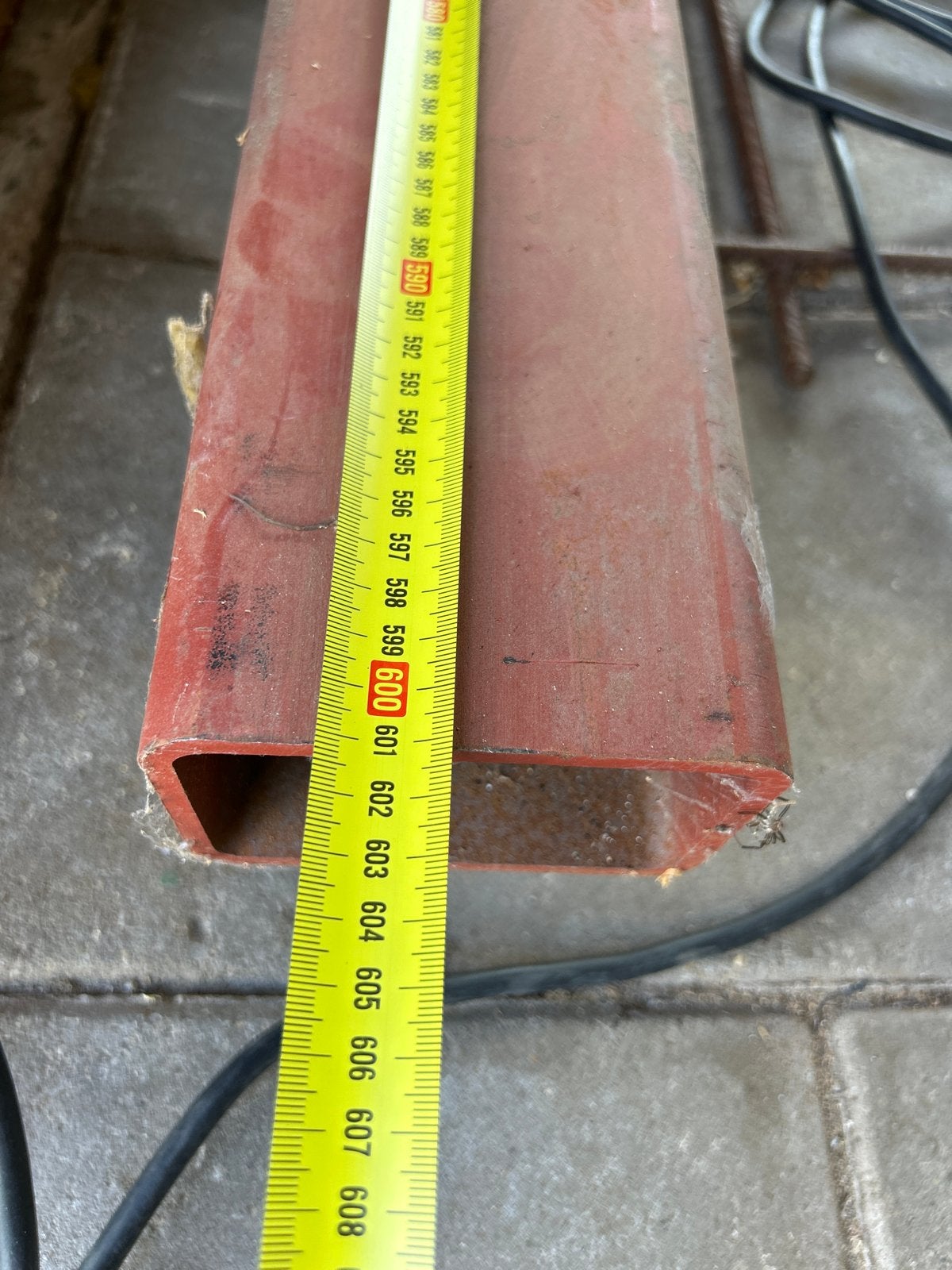 Stalen koker 120x80x6mm, ca. 6 meter lang, Doe-het-zelf en Verbouw, Metalen, Ophalen, Gebruikt, IJzer