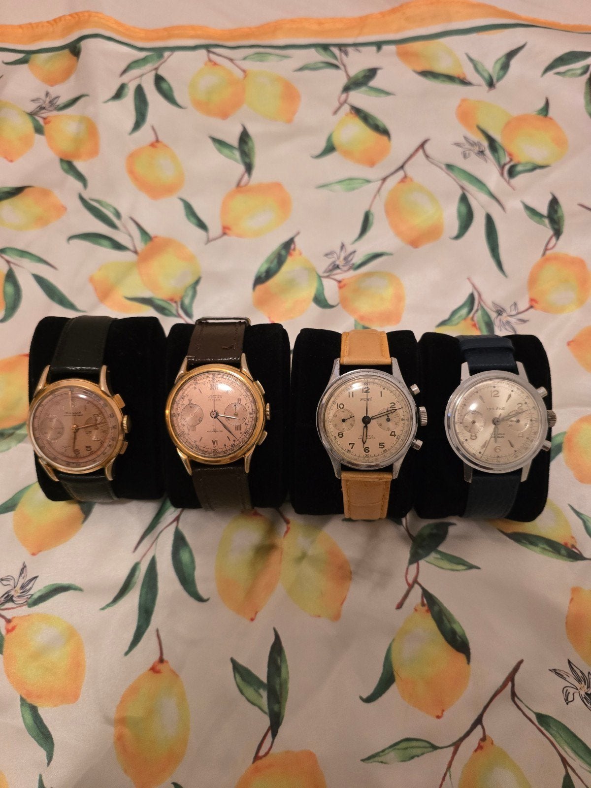 Chronograaf Venus Fluda celene dulux, Overige merken, Staal, Met bandje, Polshorloge