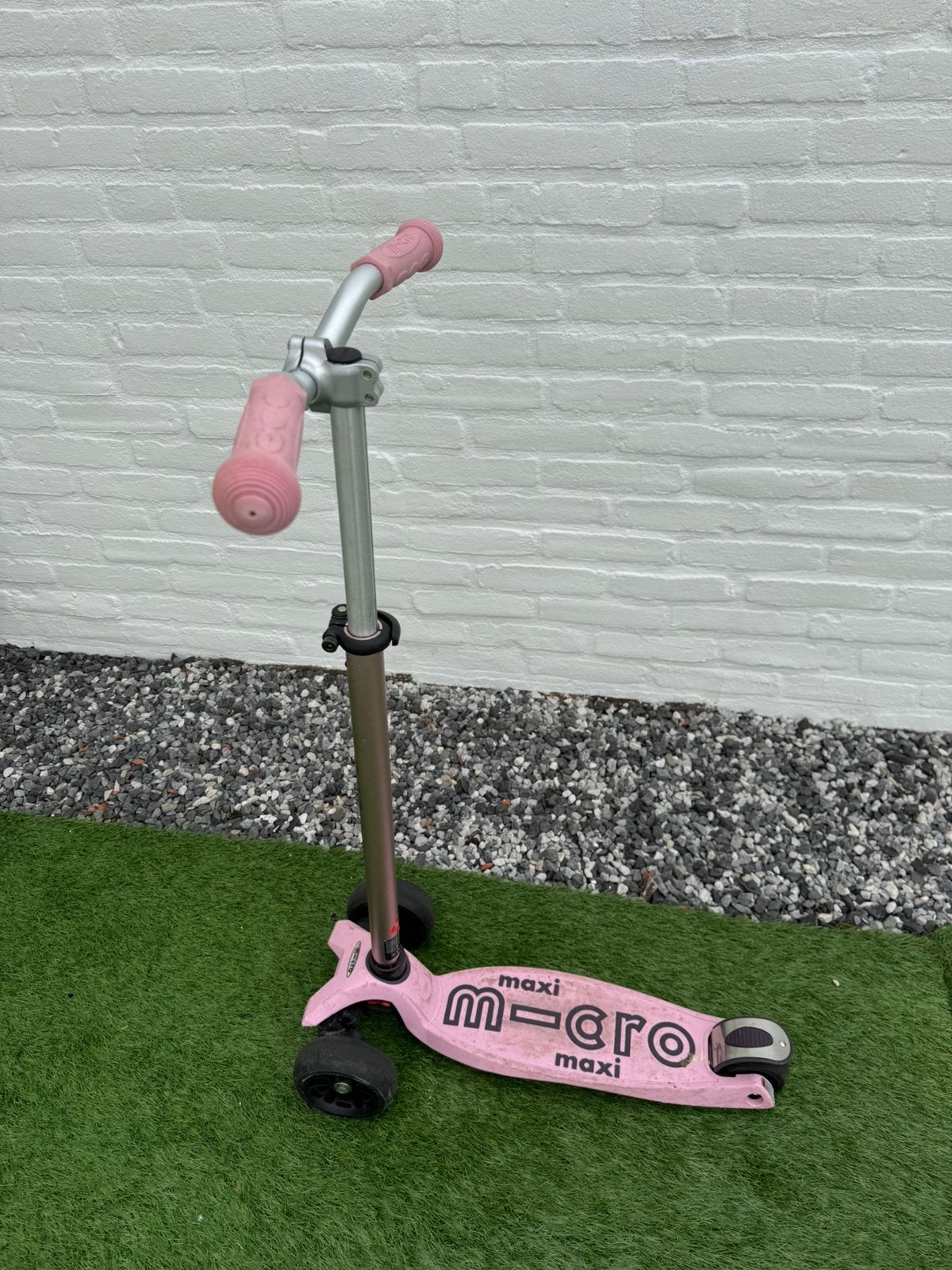 Maxi Micro step deluxe pro  - 3-wiel kinderstep - Roze, Ophalen of Verzenden, Zo goed als nieuw, Gewone step