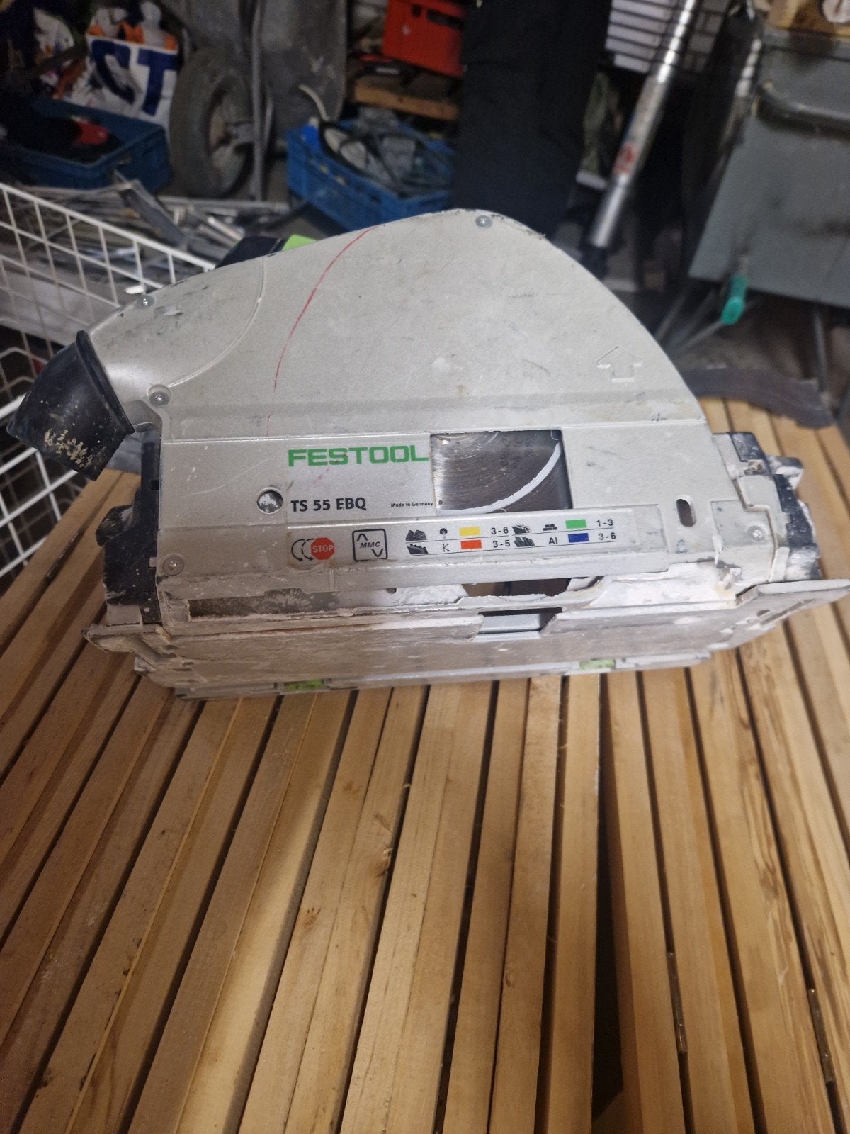 Festool TS 55 EBQ invalzaag - Gebruikt, Gebruikt, Invalzaag, 600 tot 1200 watt, Ophalen of Verzenden