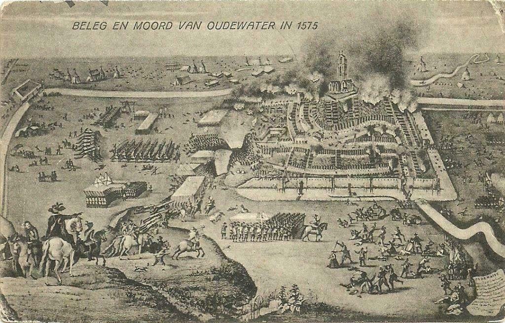 AK Oudewater - Beleg en Moord van Oudewater in 1575, Verzenden, 1960 tot 1980, Ongelopen, Utrecht