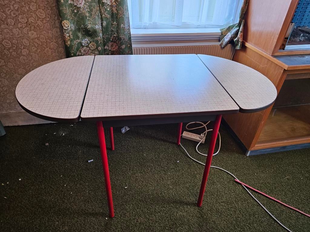Vintage uitklapbare tafel, Antiek en Kunst, Antiek | Meubels | Tafels, Ophalen