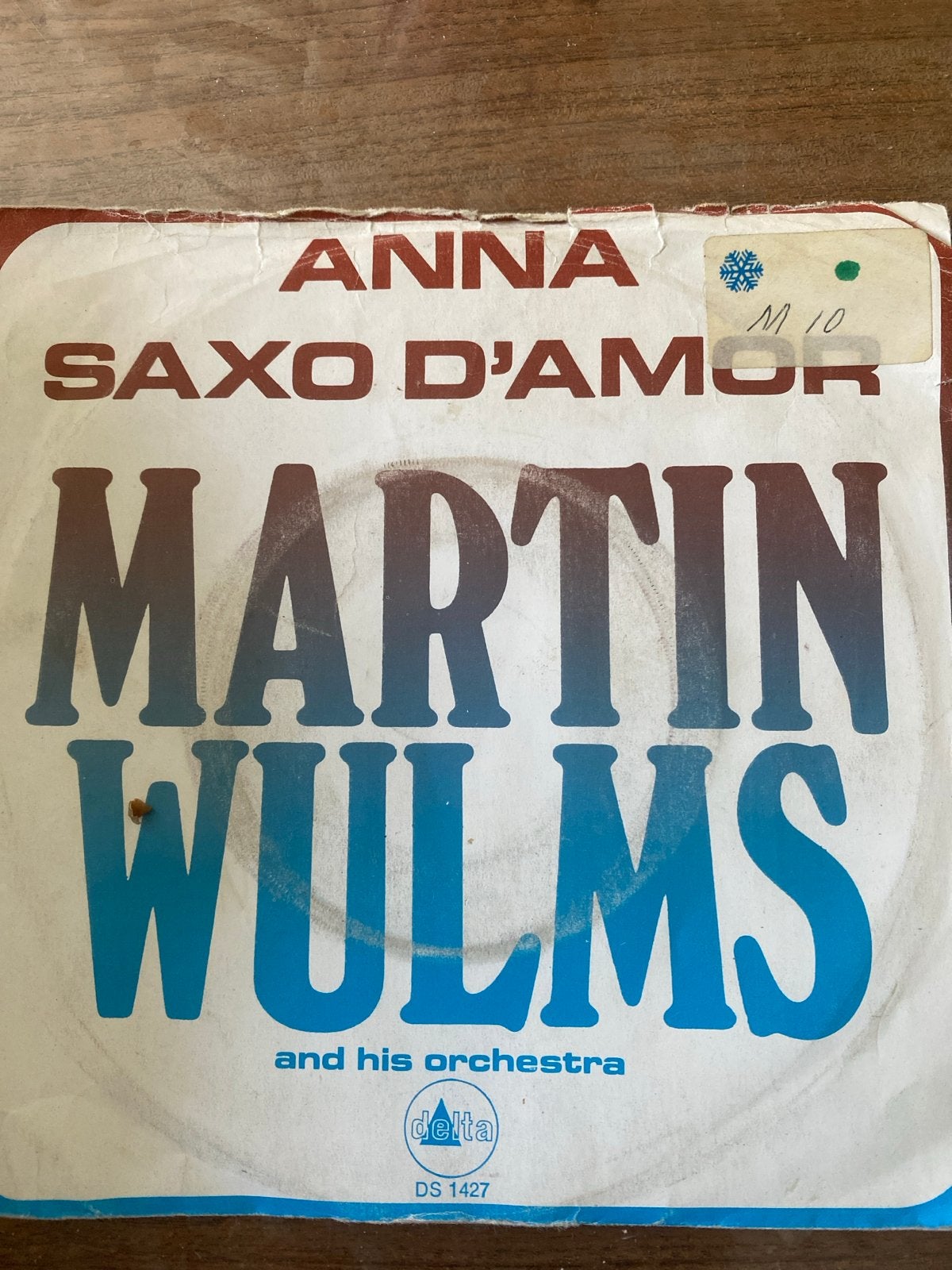 Martin Wulms - Anna / Saxo D'Amor (Vinyl Single), Gebruikt, 7 inch, Ophalen of Verzenden, EP