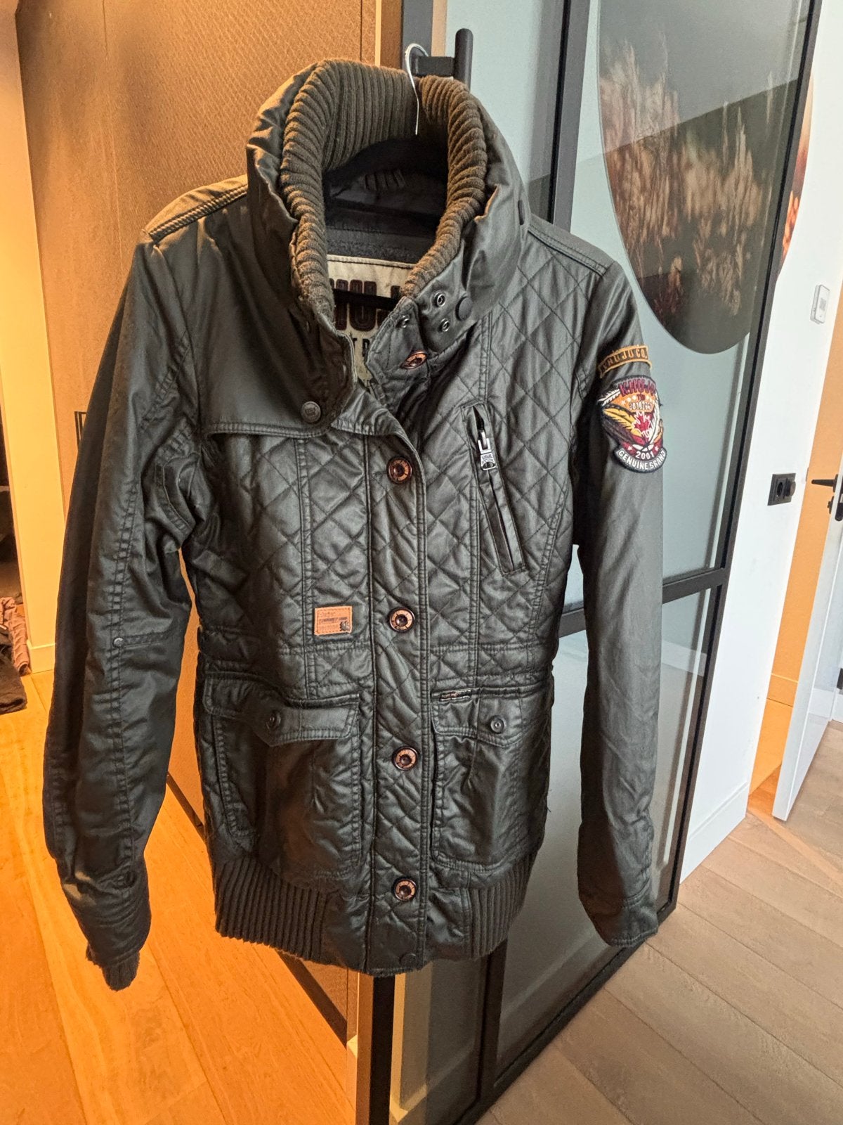 Khujo winterjas maat L - Zo goed als nieuw, Kleding | Dames, Ophalen of Verzenden, Zo goed als nieuw, Maat 42/44 (L), Groen