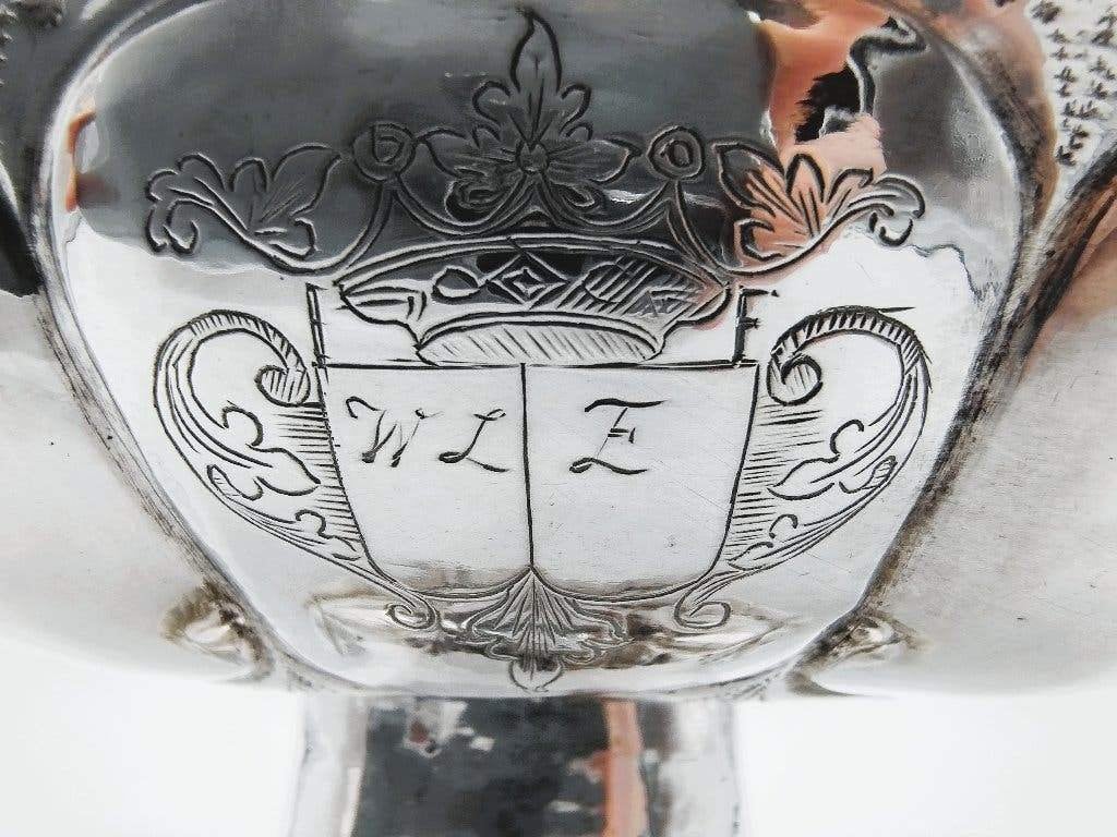 Zilveren mand van een Groninger brandewijnkom, 18e eeuws, Verzenden, Zilver