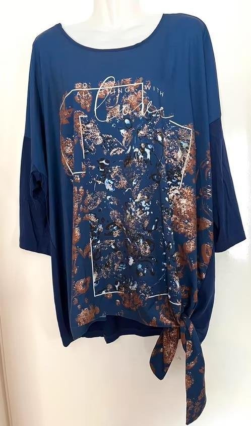 Samoon top maat 48[vj], Kleding | Dames, Ophalen of Verzenden, Nieuw, Blauw, Shirt of Top