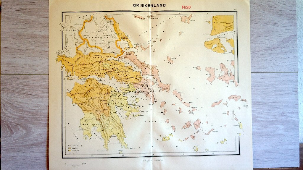 Landkaarten 1905 in een heel mooie staat. Serie 2., Ophalen of Verzenden, 1800 tot 2000, Wereld, Landkaart