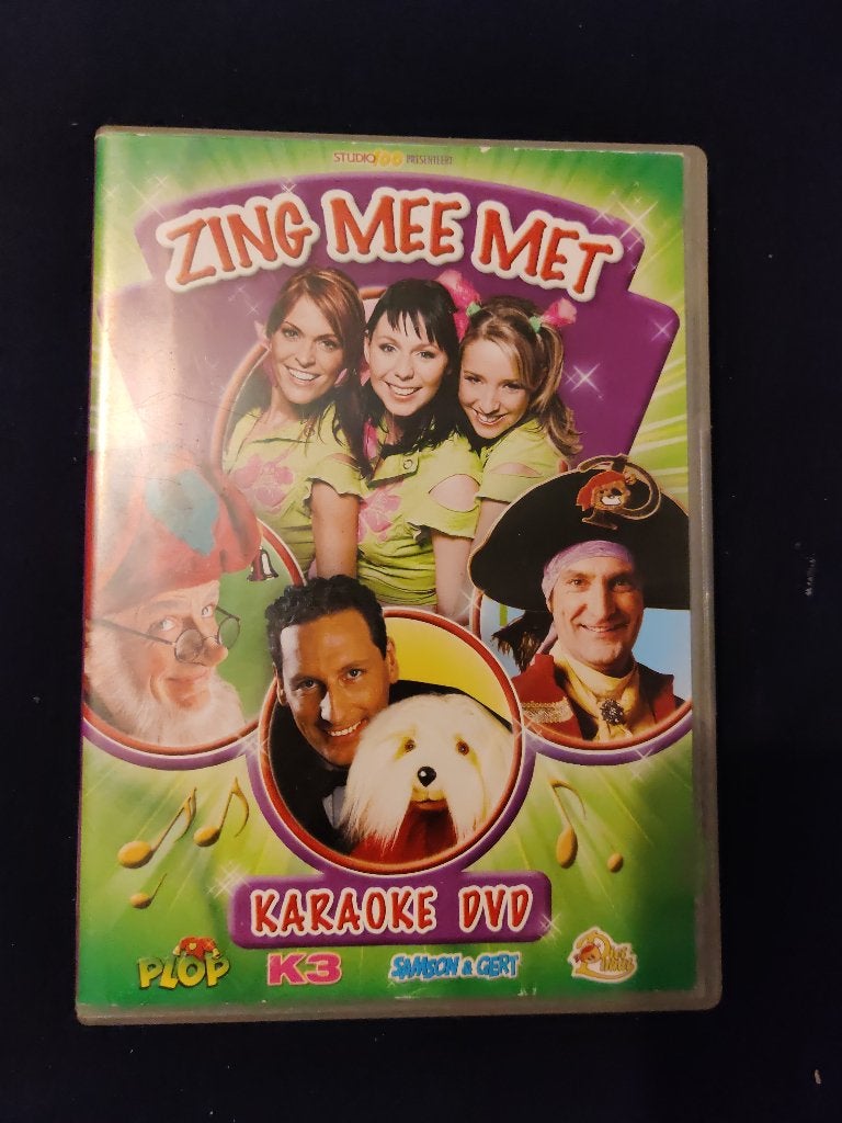Zing Mee Met Karaoke DVD Plop, K3, Samson & Gert, Piet Piraa, Alle leeftijden, Ophalen of Verzenden, Zo goed als nieuw