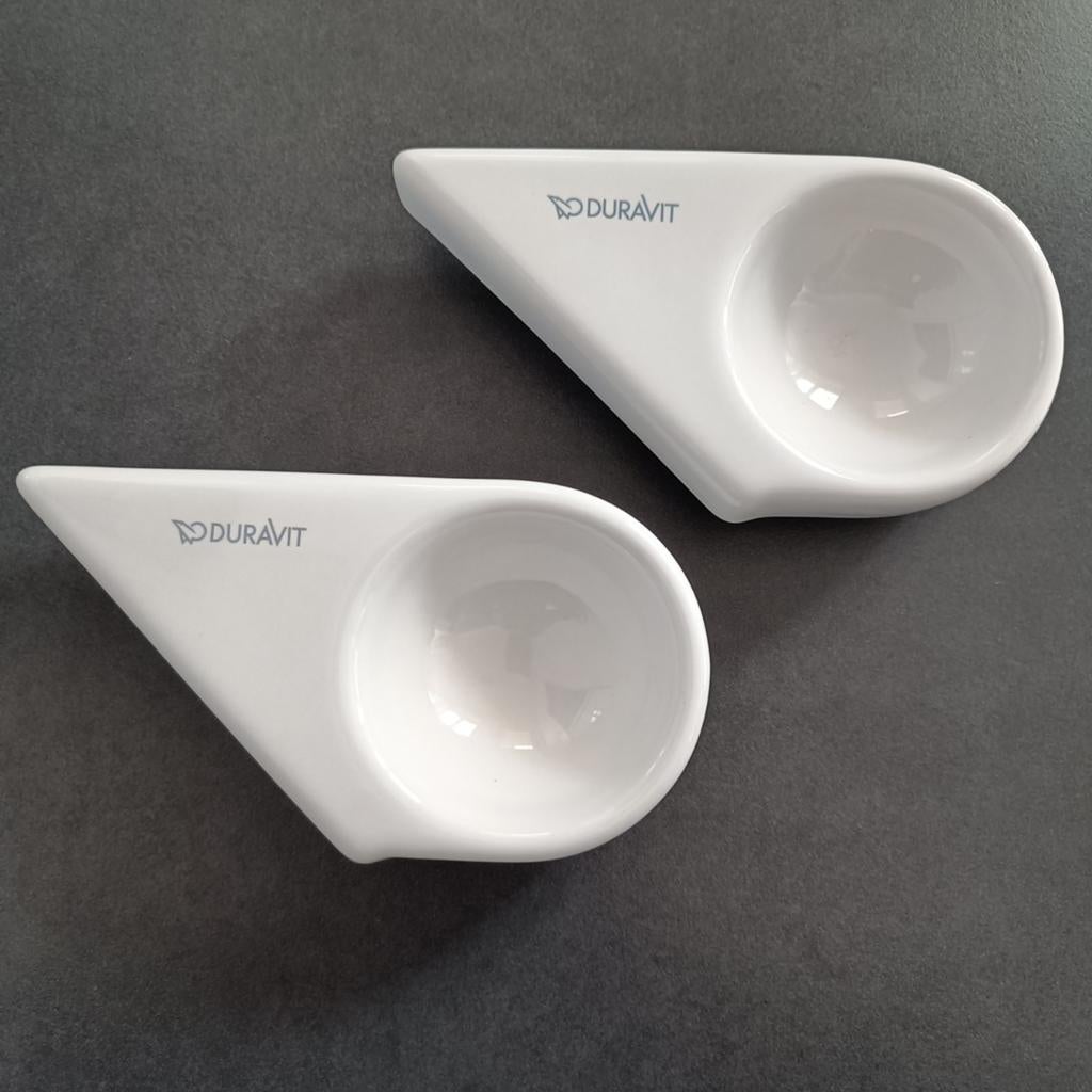 Twee Duravit zeepbakjes wit keramiek., Ophalen of Verzenden, Zo goed als nieuw, Overige typen