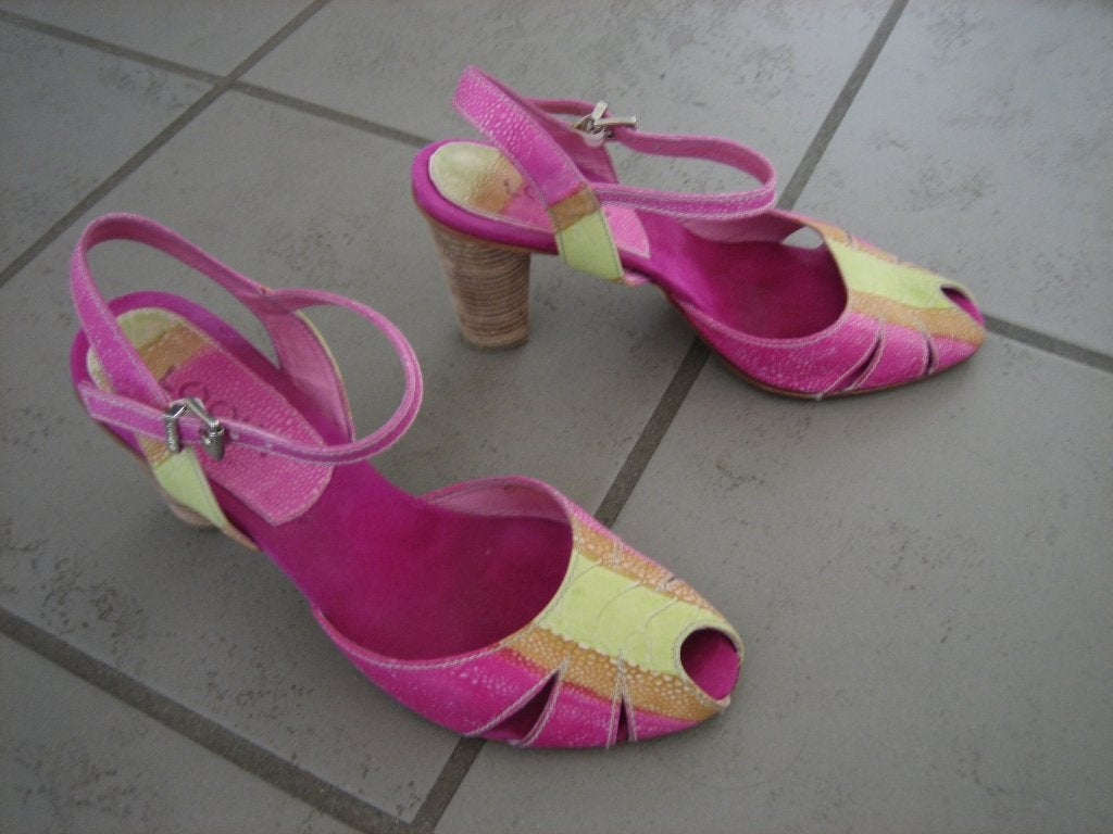 Prachtige fuchsia leren sandaaltjes LOOKY 40 Snazzeys, Kleding | Dames, Schoenen, Looky, Verzenden, Nieuw, Sandalen of Muiltjes