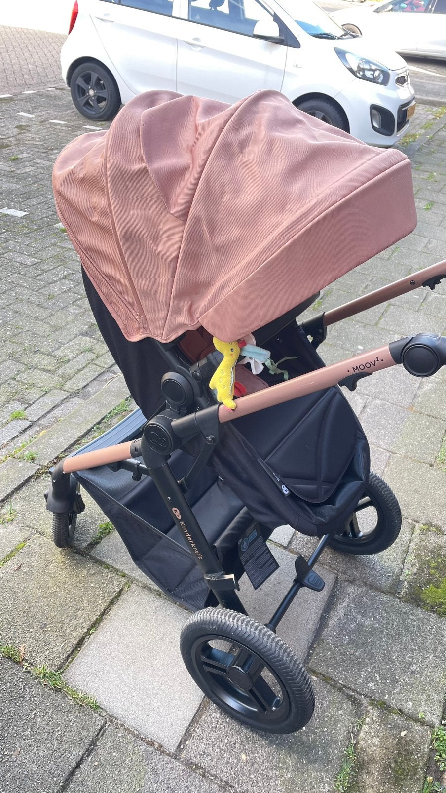 Kinderkraft MOOV 2 4-in-1 met autostoel en ISOFIX, Ophalen, Zo goed als nieuw, Overige merken, Regenhoes