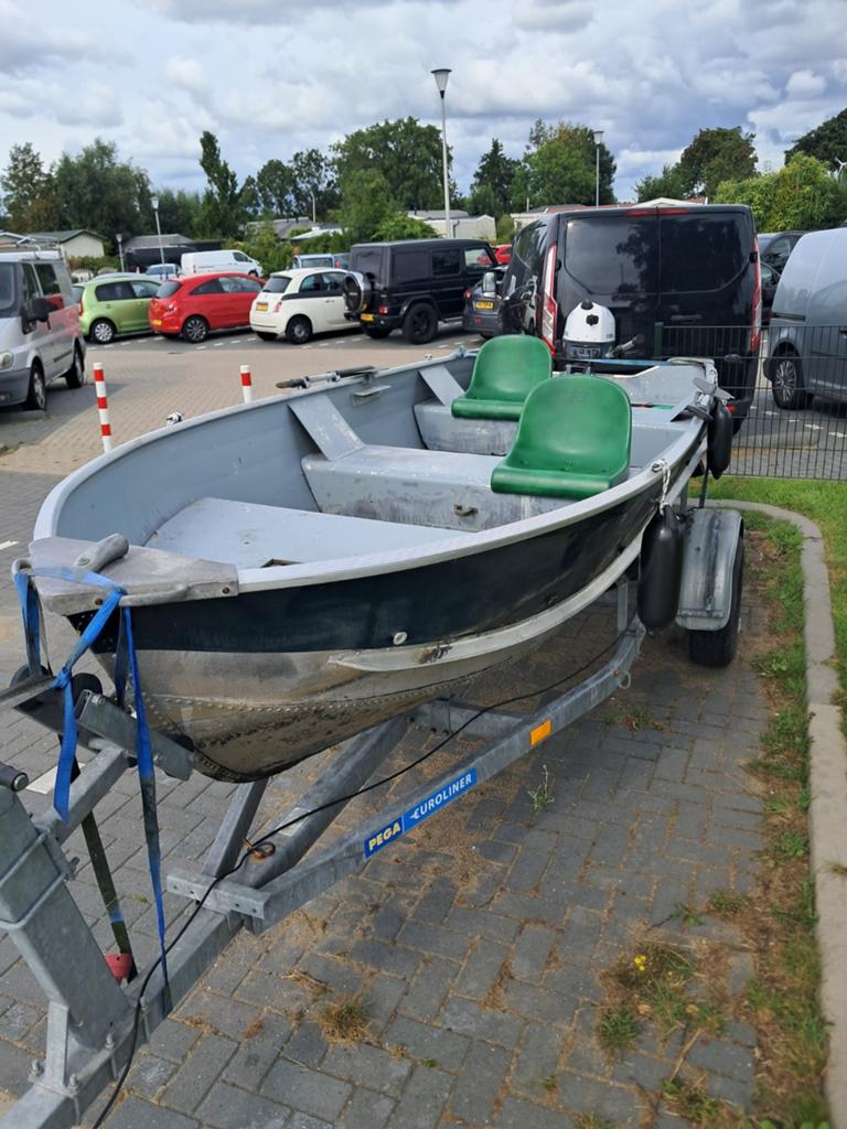 Prachtige aluminium visboot 420 !, Watersport en Boten, Vis- en Consoleboten, Gebruikt, Tot 10 pk, Viertaktmotor, Alumax
