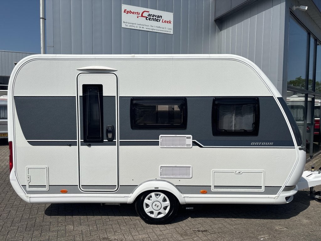 Hobby On Tour 390 SF Mover/Dorema luifel, Caravans en Kamperen, Caravans, Hobby, Bedrijf, Treinzit, Schokbreker