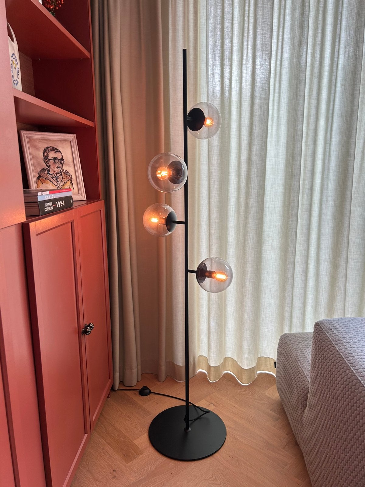 Bolia Orb vloerlamp zwart, Ophalen, Gebruikt, 150 tot 200 cm