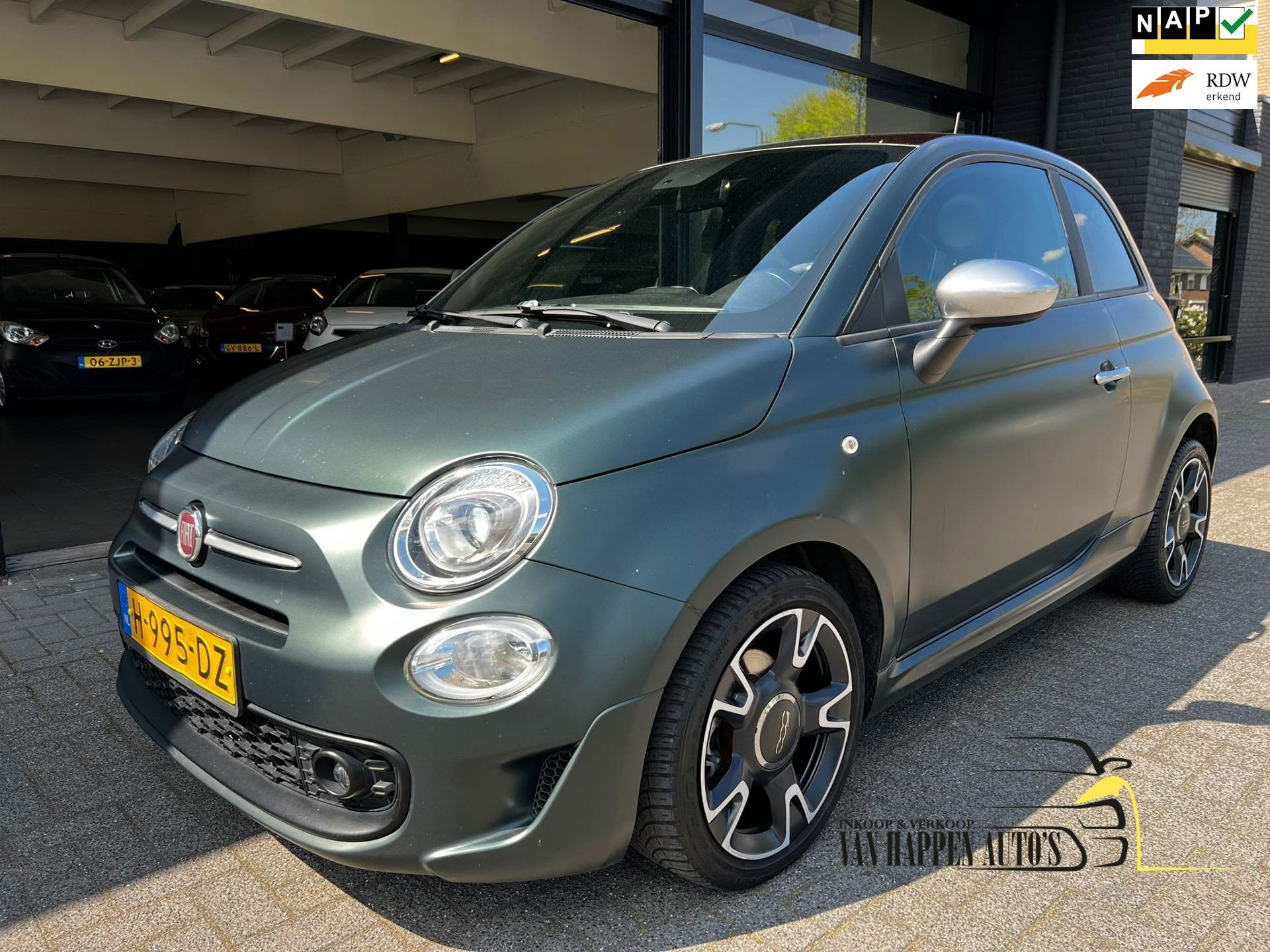 Fiat 500 0.9 TwinAir Turbo Rockstar / APK 7-2027, Auto's, Voorwielaandrijving, Euro 6, Leder en Stof, Origineel Nederlands