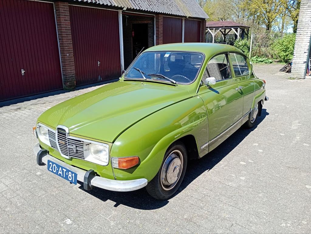 Saab 96 1973 Groen, Auto's, Saab, Particulier, Saab 96, Benzine, Hatchback, Handgeschakeld, Origineel Nederlands, Groen, Ophalen