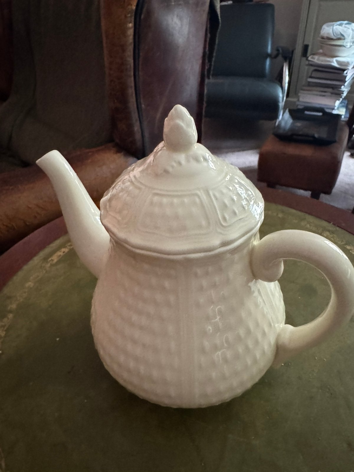 GIEN theepot Pont aux Choux grains de riz in nieuwstaat, Ophalen of Verzenden, Zo goed als nieuw, Porselein, Overige typen
