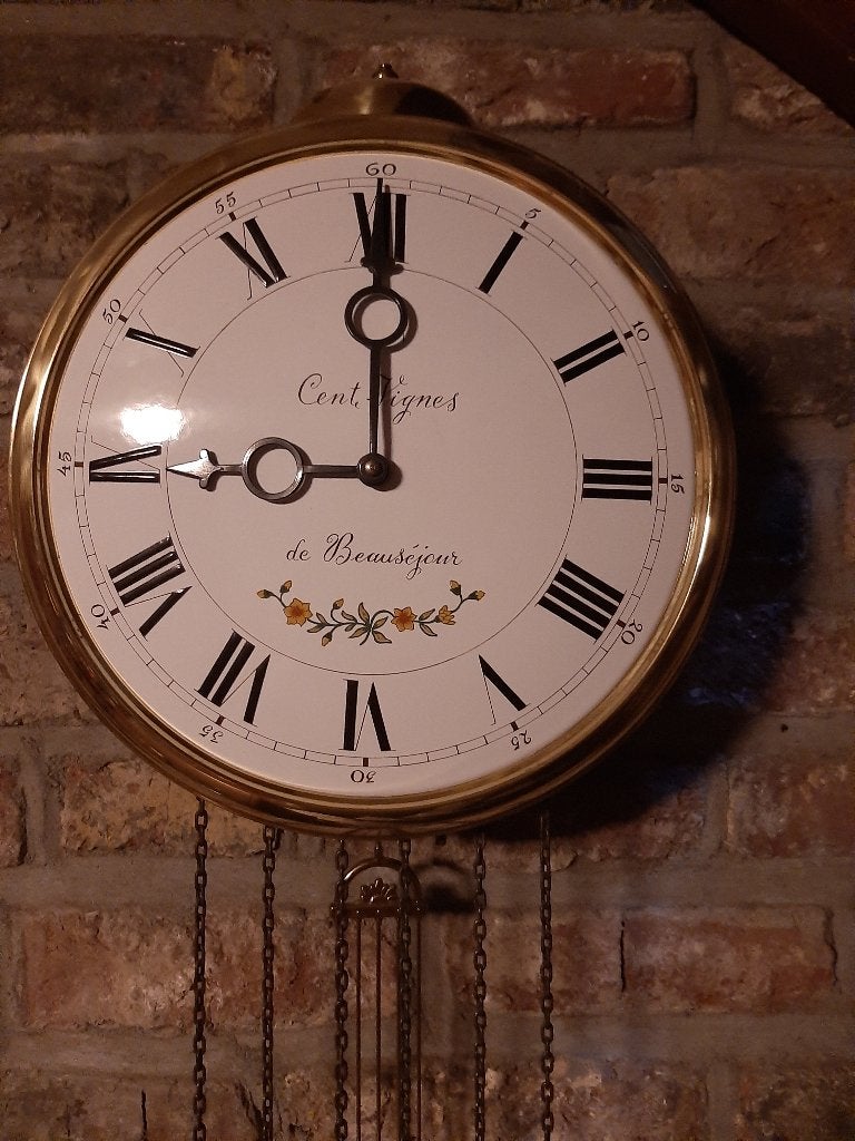 Belle Epoque wandklok, Ophalen