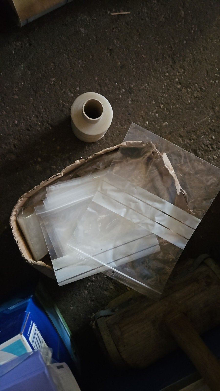 doos vol plastci zakjes en rol wikkelfolie, Ophalen of Verzenden, Nieuw, 15 m² of meer, Folie