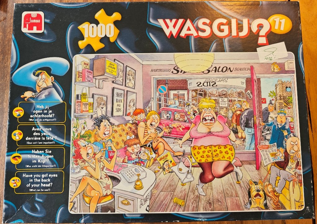 Wasgij Original 11 - Schoonheidssalon 1000 st, Ophalen, 500 t/m 1500 stukjes, Zo goed als nieuw, Legpuzzel