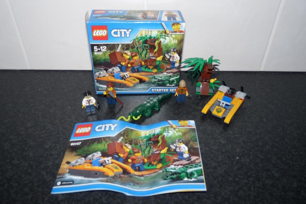 als nieuw Lego City 60157 Jungle starter set incl doos, City, Lego, Ophalen of Verzenden, Zo goed als nieuw
