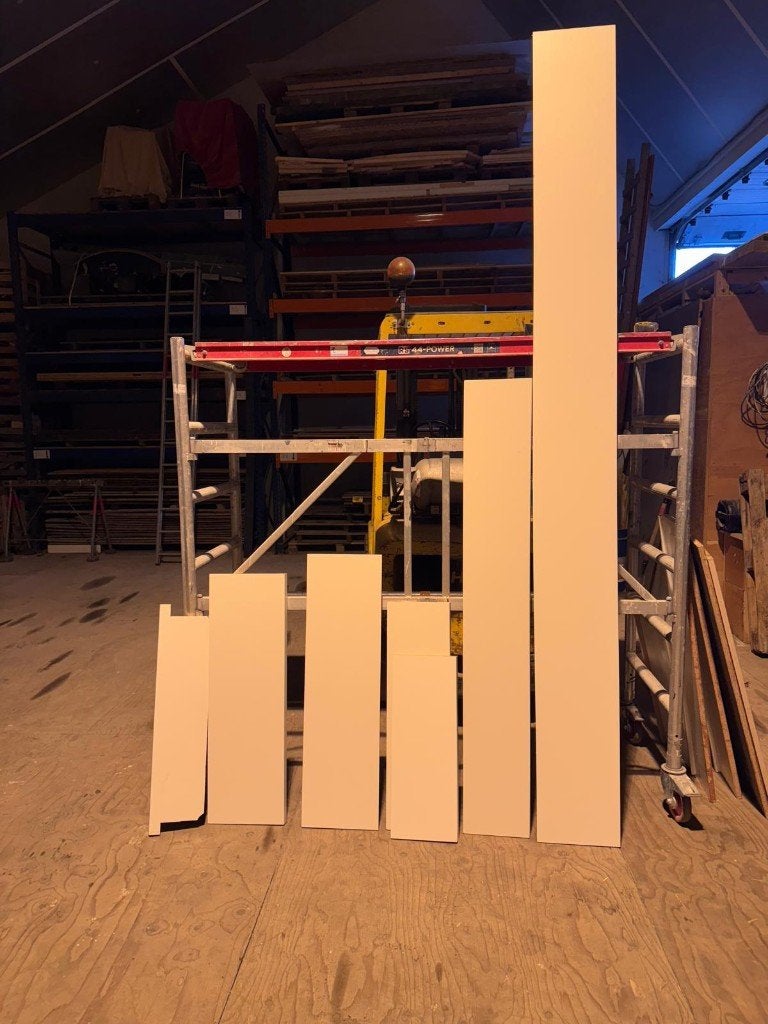 Vensterbanken geplastificeerd, Ophalen, Minder dan 180 cm, Palen