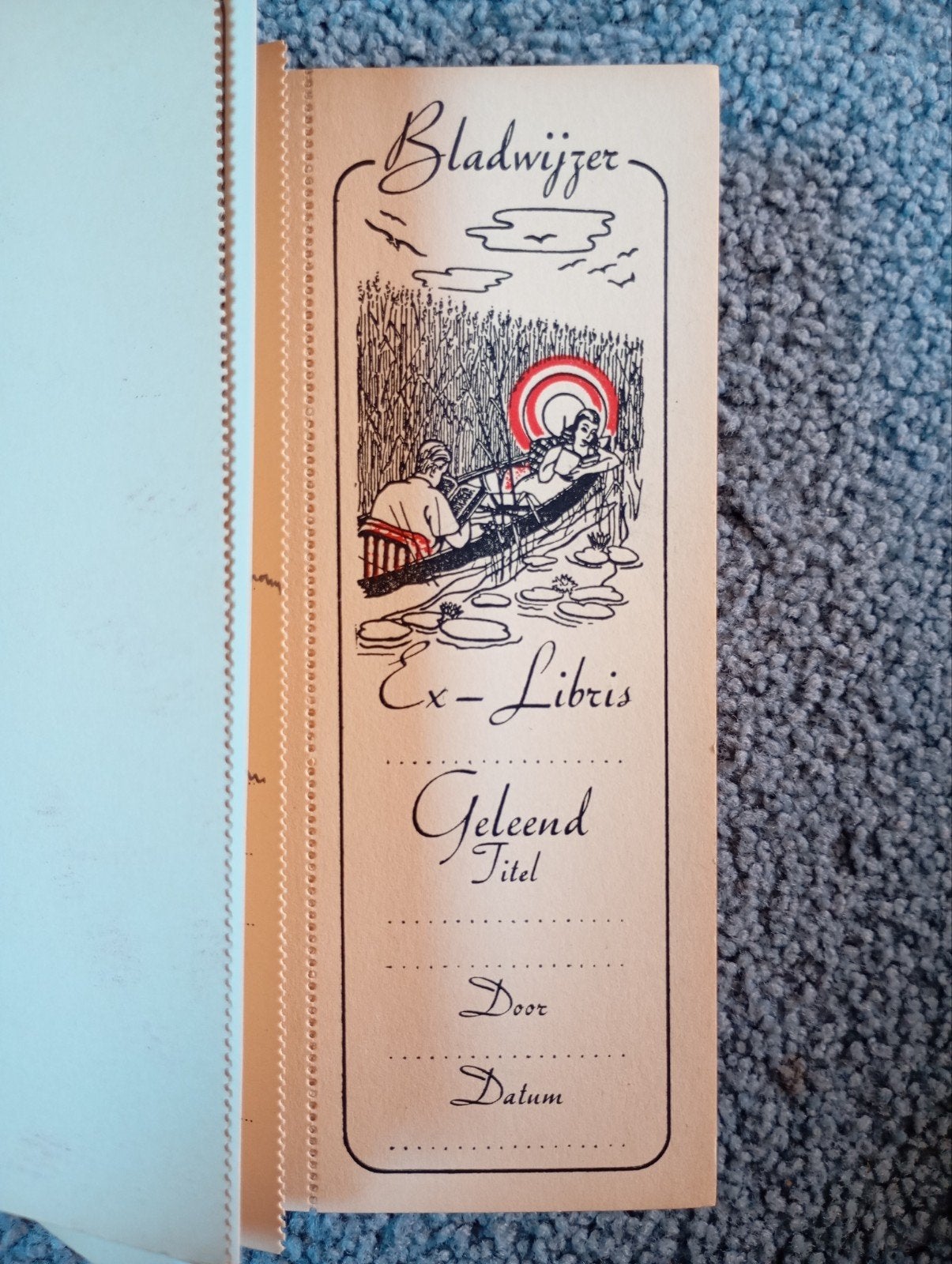 Vintage Bladwijzer Ex Libris, Verzamelen, Ophalen of Verzenden