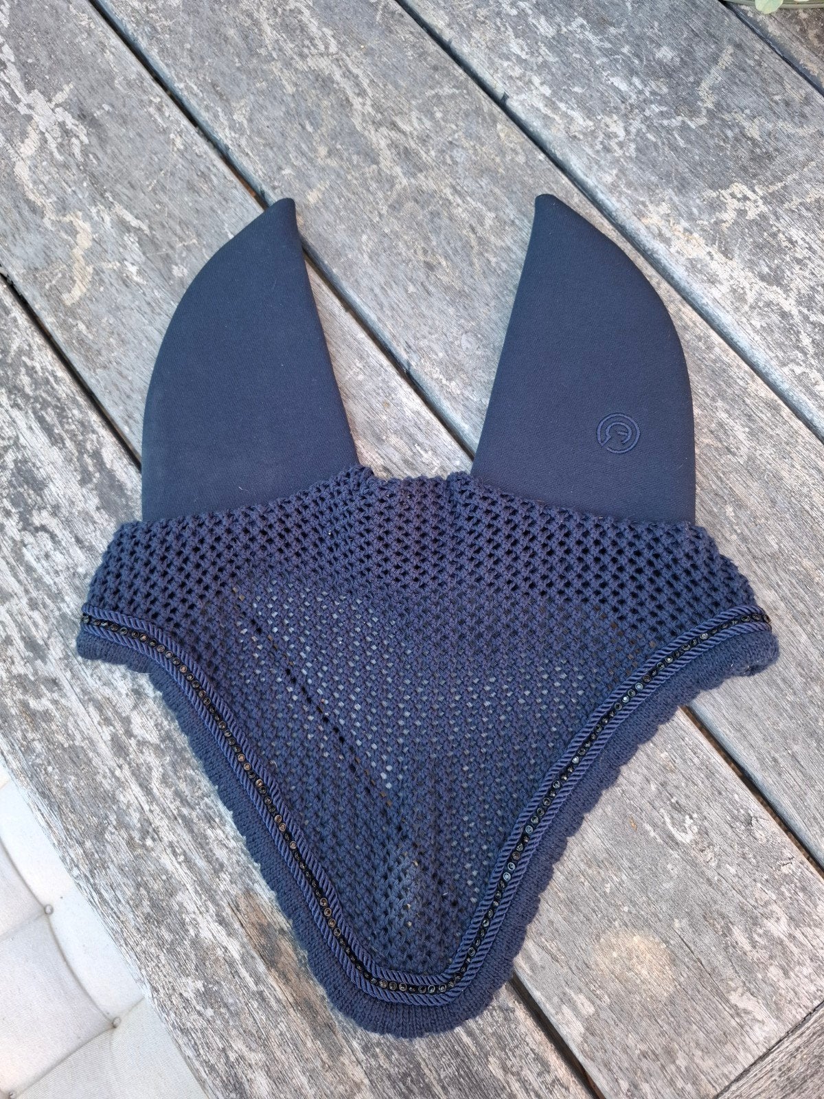 Oornetje Anky maat full donkerblauw met neopreen oren, Oornetje, Ophalen of Verzenden, Zo goed als nieuw, Blauw