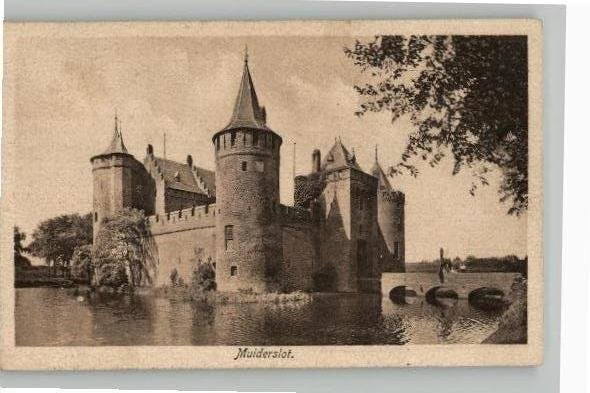 Muiderslot 2 kaarten jaren 30, Ophalen of Verzenden, 1920 tot 1940, Gelopen, Noord-Holland