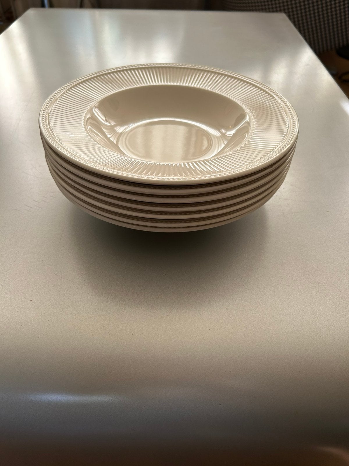 Wedgwood Windsor diepe borden 7 stuks, Ophalen of Verzenden, Zo goed als nieuw, Porselein, Bord(en)
