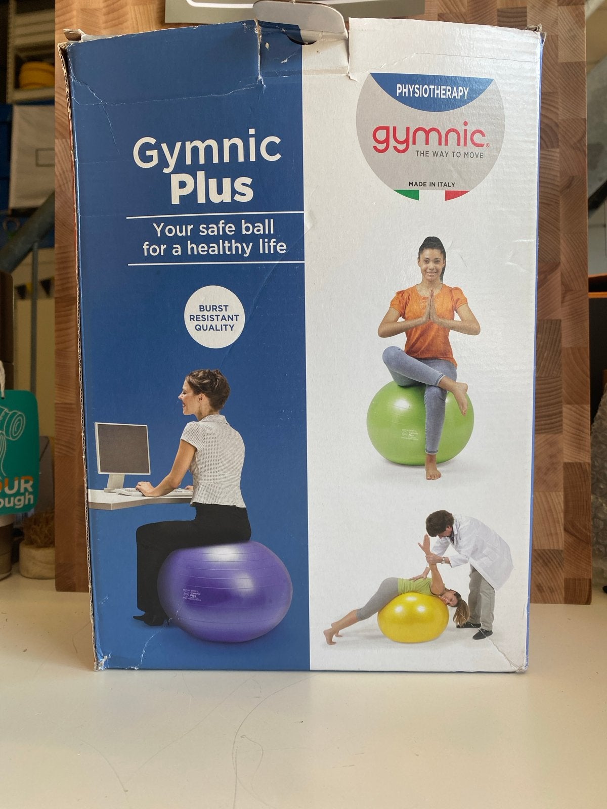 Nieuwe Gymnic Plus Fitnessbal - Ø 65 cm - Blauw, Onbekend, Nieuw, Ophalen of Verzenden, Onbekend
