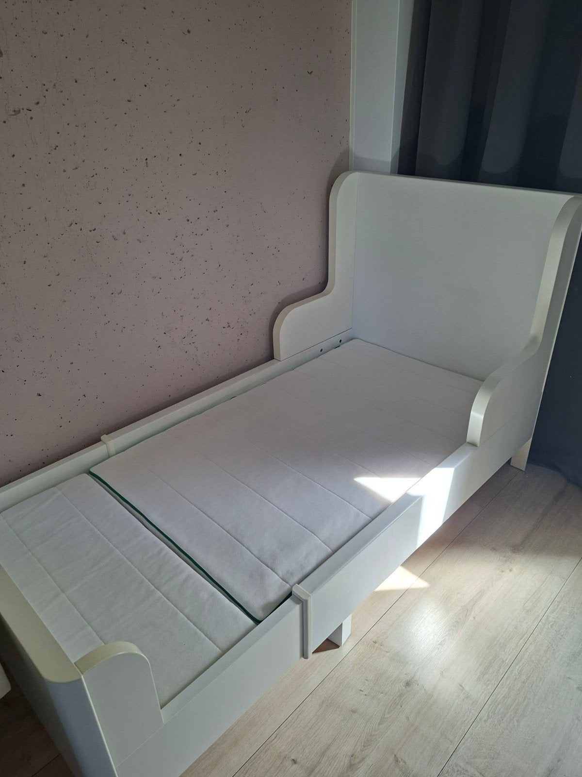 Mee groeibed ikea met 3 delig matras en 1 dekbed overtrek za, Eenpersoons, Wit, Ophalen of Verzenden, Zo goed als nieuw