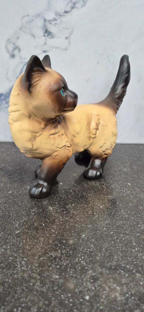 Vintage Goebel Siamese kat, Verzamelen, Dierenverzamelingen, Zo goed als nieuw, Beeldje of Figuurtje, Hond of Kat, Ophalen of Verzenden
