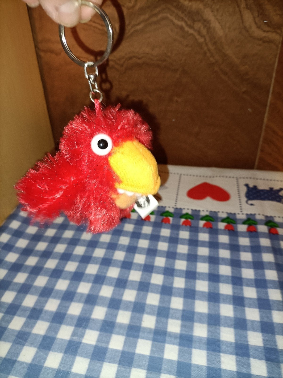 Croky sleutelhanger knuffeltje rood 10 cm, Verzamelen, Ophalen of Verzenden, Zo goed als nieuw