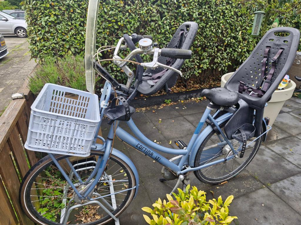Cortina L4 moederfiets inclusief accessoires! Ijsblauw, Fietsen en Brommers, Fietsen | Dames | Moederfietsen, Ophalen of Verzenden