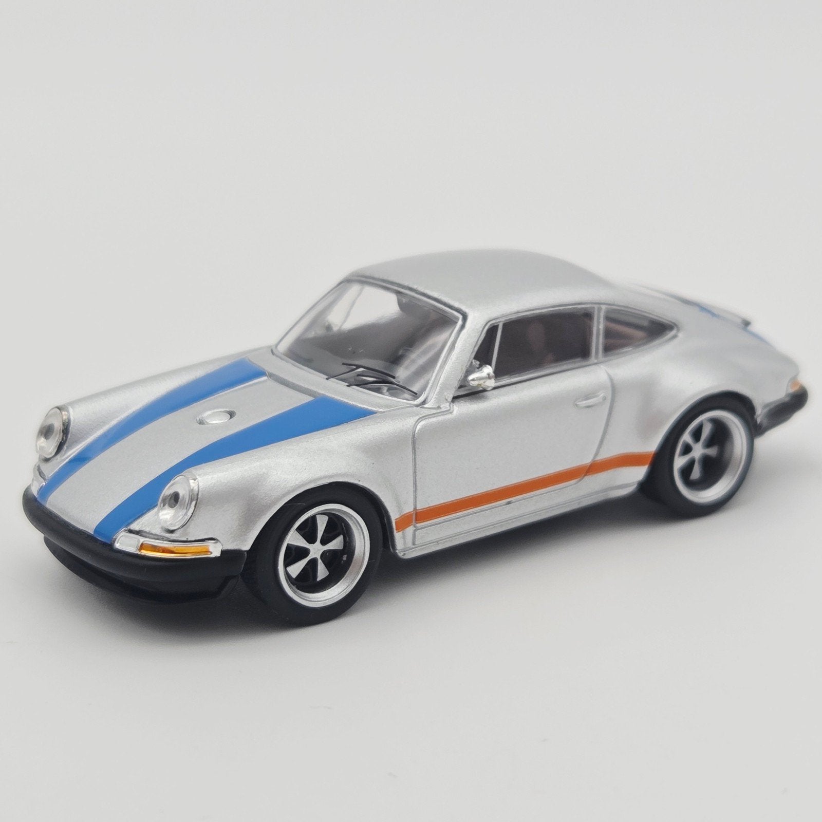 Pop Race – Porsche Singer, silver/blue, Mymodelcar@outlook.com, Auto, Ophalen of Verzenden, Pop Race