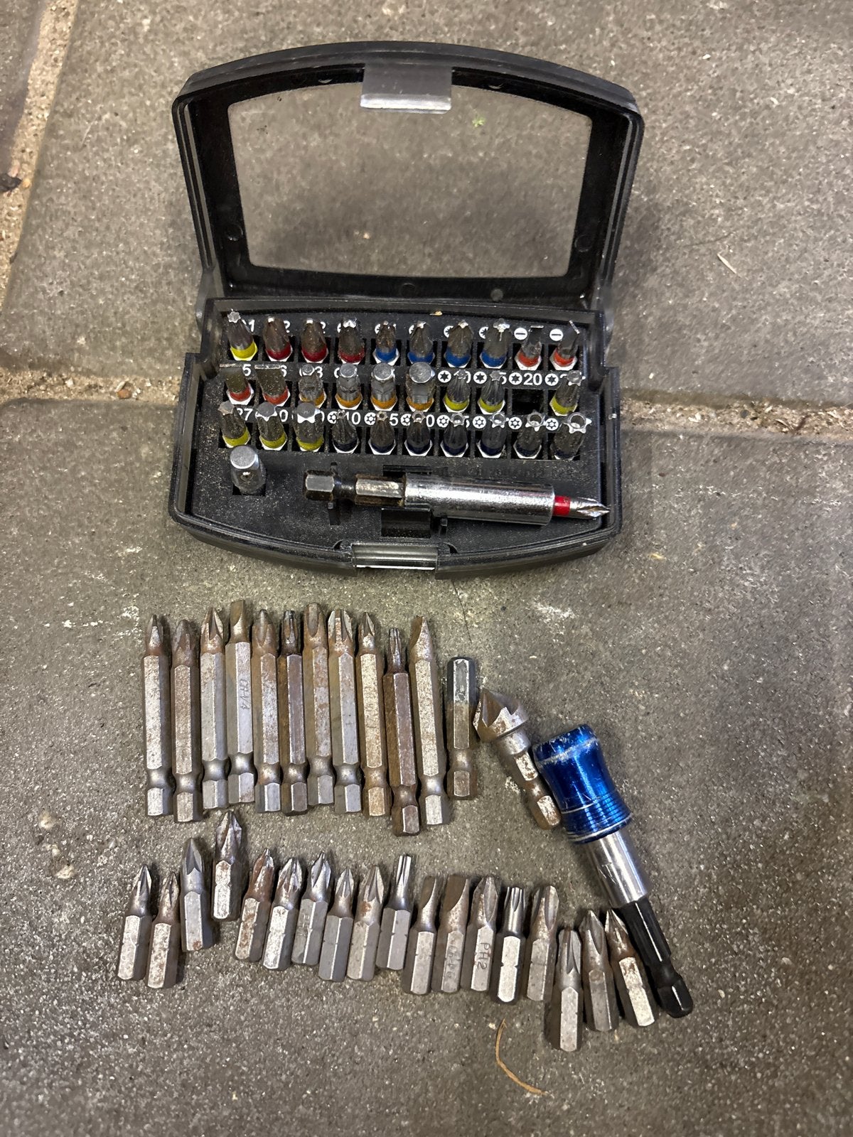 Bitset met diverse bits en bithouder, Verzenden, Gebruikt, Bitset