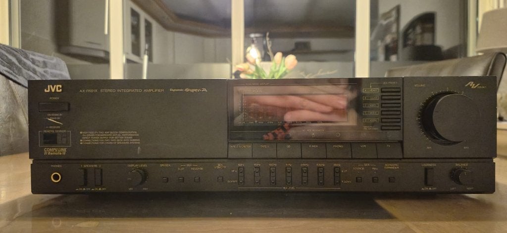 JVC AX-R551X – krachtige vintage stereo versterker, Ophalen, Gebruikt, JVC, 120 watt of meer
