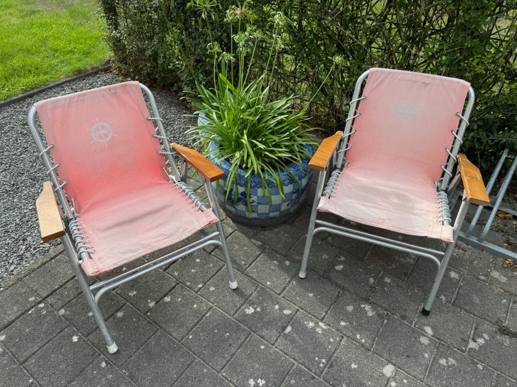 4x campingstoel, Ophalen, Gebruikt, Campingstoel