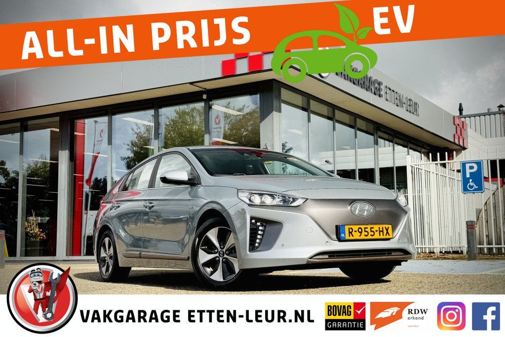 Hyundai IONIQ Premium EV | LEDER | STOELVERWARMING + KOELING, Auto's, Automaat, 12 maanden, 0 cilinders, Leder
