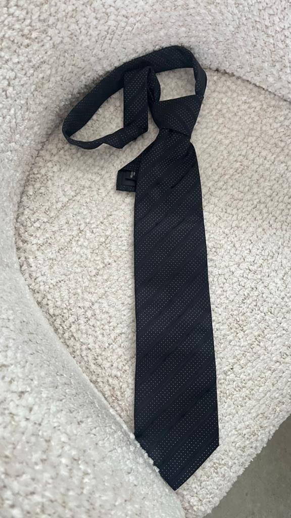Van Tilburg Zwarte Zijden Stropdas met Patroon Gala, Kleding | Heren, Stropdassen, Ophalen, Zo goed als nieuw, Zwart, Met patroon