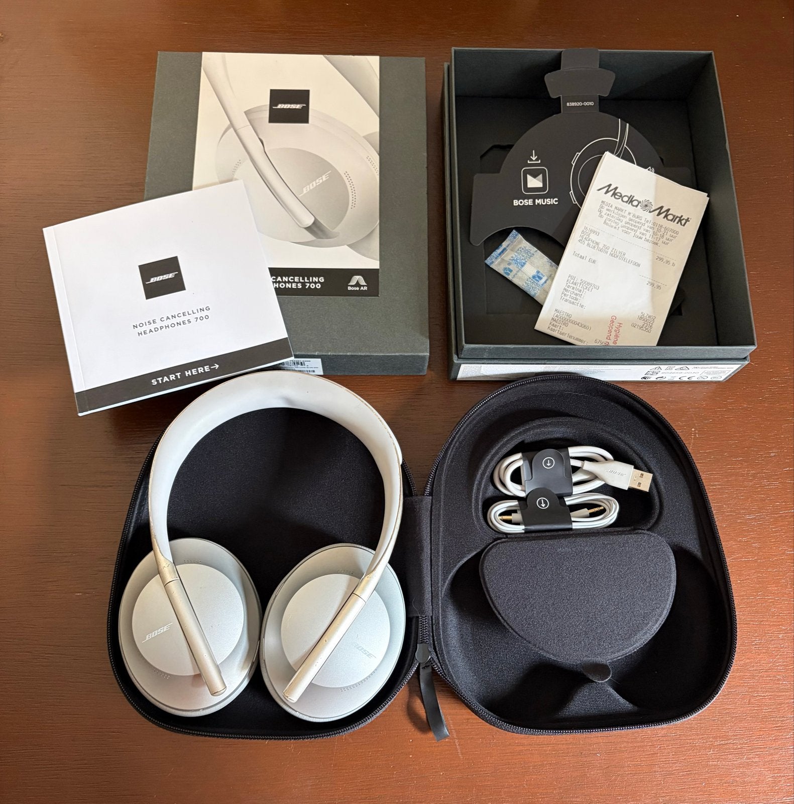 Bose 700 Over Ear Headphone - Active Noice Cancelling, Zilver, Bluetooth, Ophalen of Verzenden, Zo goed als nieuw