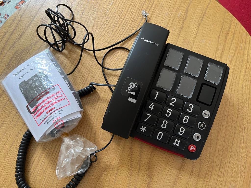 Seniorentelefoon Amplicomms BigTel 40 plus, Telecommunicatie, Ophalen of Verzenden, Zo goed als nieuw, 1 handset