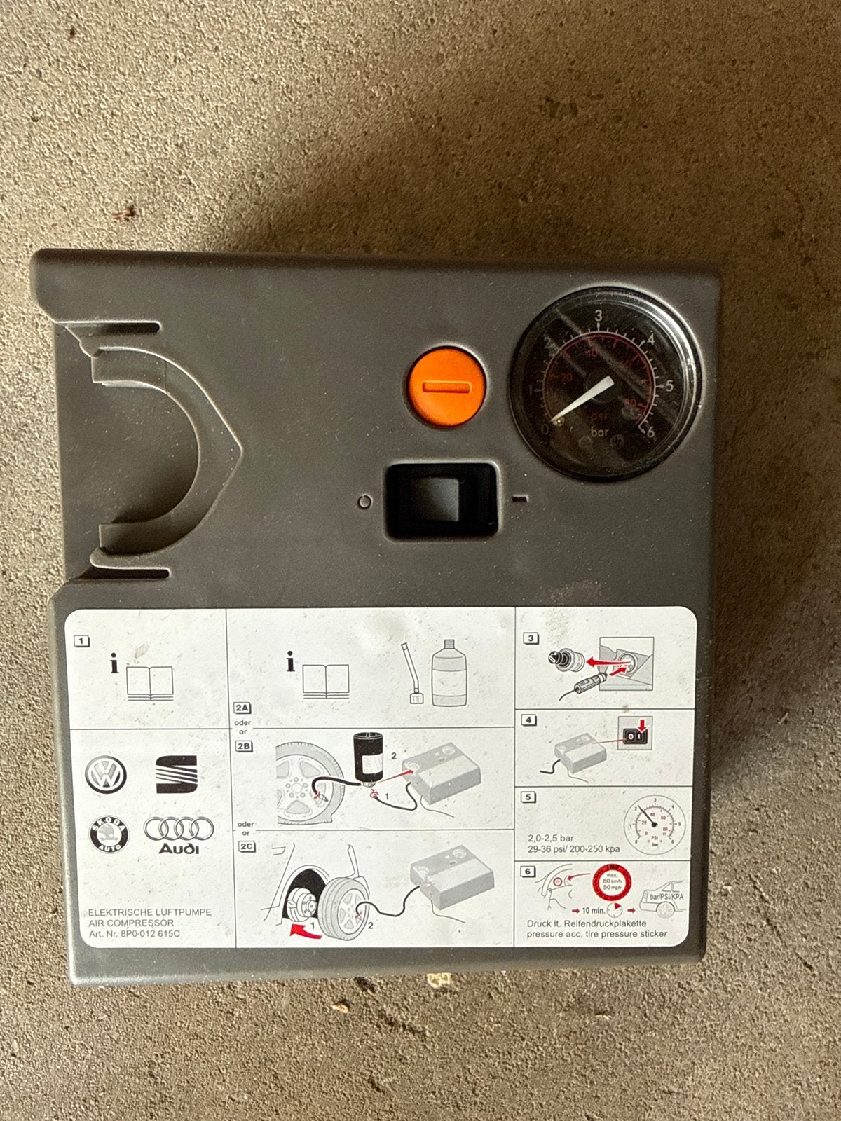 elektrische luchtpomp / compressor 8P0-012 615C, Auto-onderdelen, Ophalen of Verzenden, Gebruikt