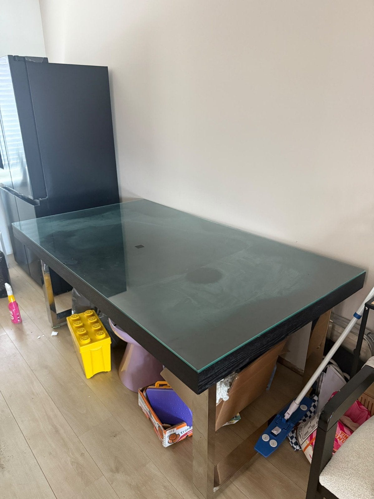 Moderne Visgraat Eettafel - 180x100 cm, Zo goed als nieuw, Huis en Inrichting, Ophalen, 100 tot 150 cm, Overige houtsoorten, Zo goed als nieuw